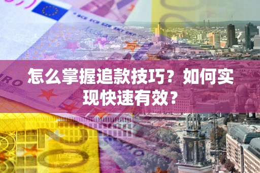 武汉怎么掌握追款技巧？如何实现快速有效？