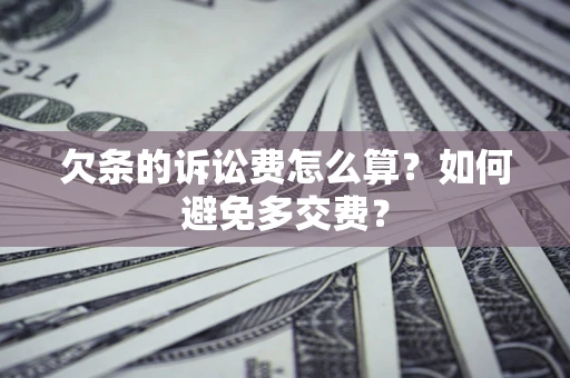 武汉欠条的诉讼费怎么算？如何避免多交费？