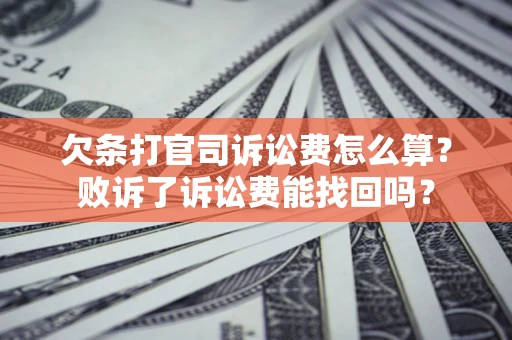 武汉欠条打官司诉讼费怎么算？败诉了诉讼费能找回吗？