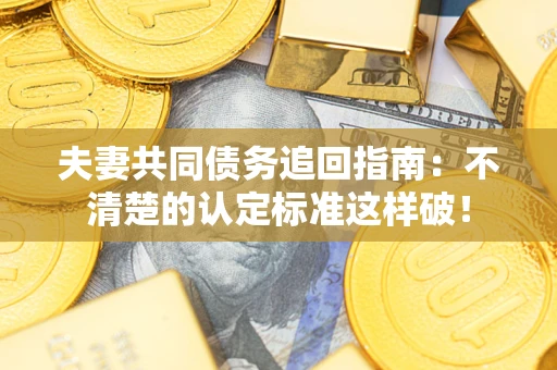 武汉夫妻共同债务追回指南：不清楚的认定标准这样破！