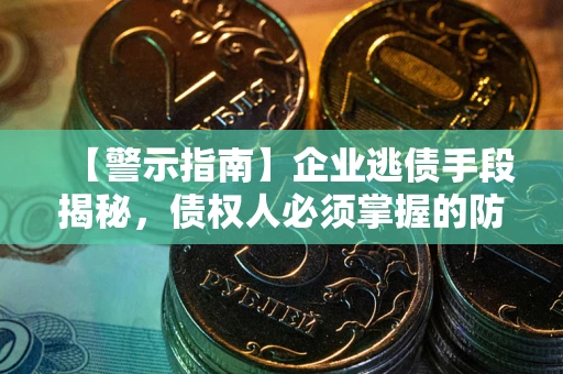 武汉【警示指南】企业逃债手段揭秘，债权人必须掌握的防坑宝典